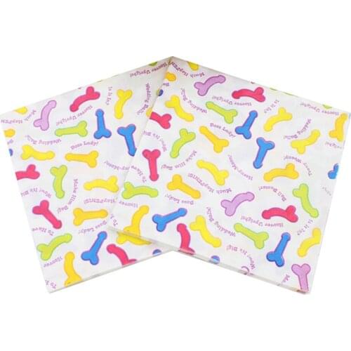 33x33cm 2Layers 20 Pcs/lot Color Printed Napkins Creative Face Towels Dog Bone Pattern DIY Birthday Party Decoration