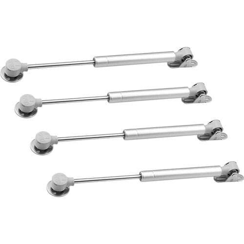 4Pcs Lift Up Lid Support Door Stay Piston Hinge Kitchen Cupboard Silver