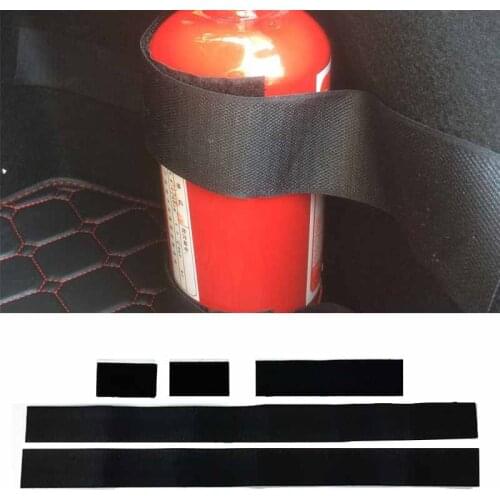 5Pcs/Set Car Fire Extinguisher Sticker nylon tape Belt Net Bandage Car Trunk Storage Bag Magic Tape Hook and Loop Strap Stickers