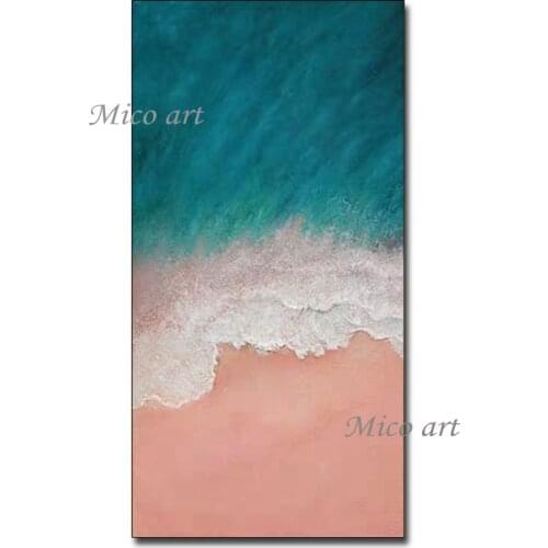 100% Hand Painted Abstract Seascape Oil Painting Wall Decor Canvas Art Textured Artwork Modern Home Decorative Items Paintings