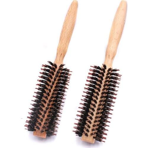 Bristle Massage Comb Anti-static Hair Scalp Brush Hairdressing Massage Comb Wooden Handle Hair Brush Styling Tool Nylon Hair