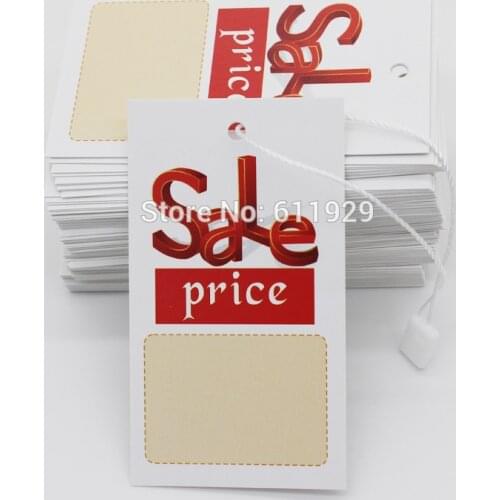 Free shipping sale price tag/blank paper tag/clothing hang tag/custom garment printed tag/clothing label/gift label 200 pcs