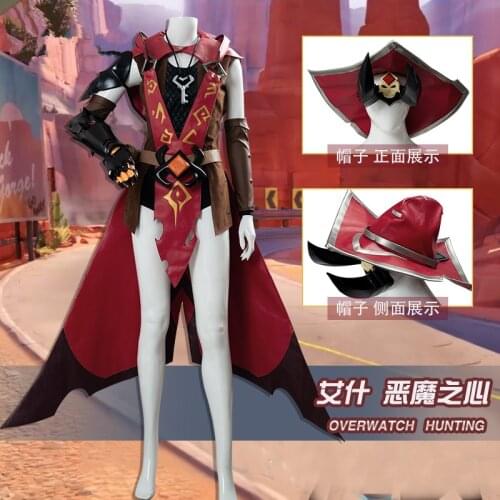 Ashe Cosplay Devil Heart Ashe Cosplay costume Halloween skin Ashe costumes Full set