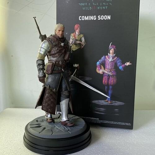 Witcher-ed 3 Wild Hunt 907 Geralt Of Rivia Action Figure White Wolf Geralt PVC Model Toys
