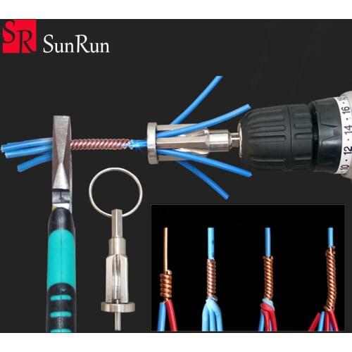 Wire stripping artifact flashlight dual-use fast switch terminal block electrician automatic stripping twist line artifact
