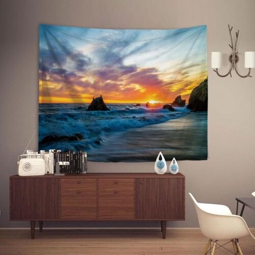 Hawaii Sea tapestry wall hanging Coconut Tree Beach Tropical casual personality background cloth beach towel Home decoration