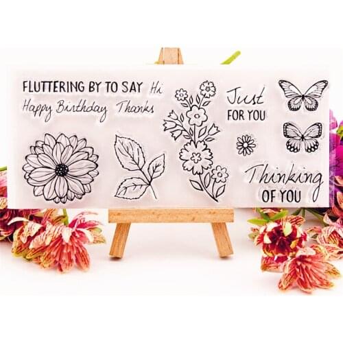 Hot sale chrysanthemum Transparent Clear Stamps / Silicone Seals Roller Stamp for DIY scrapbooking photo album/Card Making