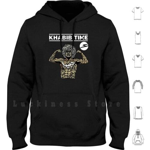Khabib Time hoodies long sleeve Khabib Time Khabib Nurmagomedov Martial Arts Boxing Boxer Combat Fight Sports Athlete