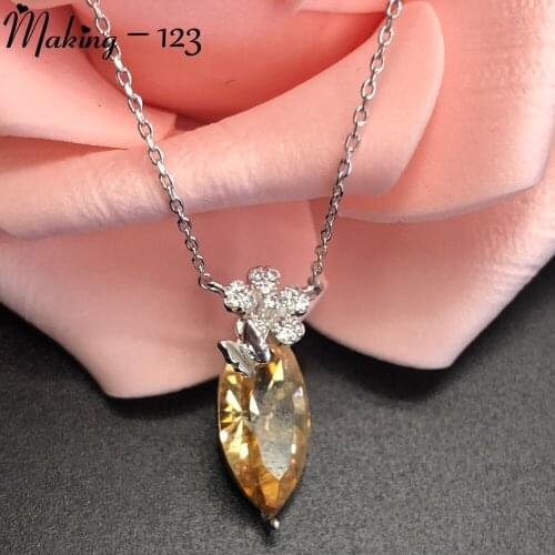 Making-123 Fashion Necklace Cubic Zirconia Pendant Necklace Popular Jewelry For Women And Girls Birthday Necklace Wholesale