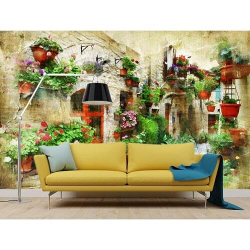 Classic wallpaper for walls custom 3d photo wallpaper Continental retro street construction Home Decoration