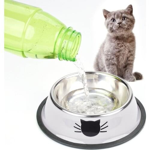 3pcs Dog Bowl Stainless Steel Travel Feeding Feeder Water Bowl For Pet Dog Cat Puppy Food Bowl Water Dish