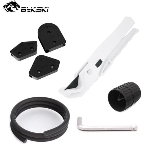Bykski OD14mm + ID10mm PETG Pipe Cutter Bending Mould Kit 10mm Diameter Silicone Bar Computer Liquid Cooling System Tool