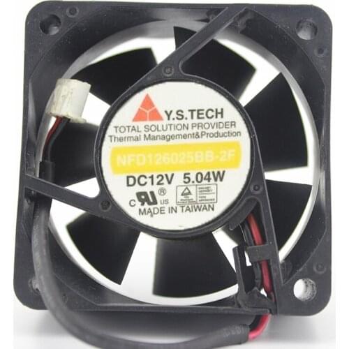 NFD1260257B-2F 6025 12V 5.04W 0.42A 6cm Chassis Cooling Fan