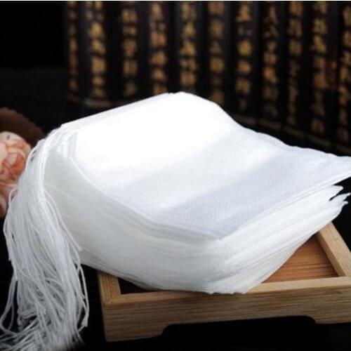 Dhl 500 Lot High Quality 100pcs/lot Teabags 5.5 x 7cm Empty Tea Bags with String Heal Seal Filter Paper for Herb Loose Tea