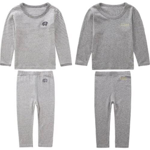 Full Sleeve 100 Cotton Boys Pajamas Childrens Sleepwear Baby Nightwear Pyjamas Kids Boys Pajamas Baby Kids Clothes Pyjama Fille