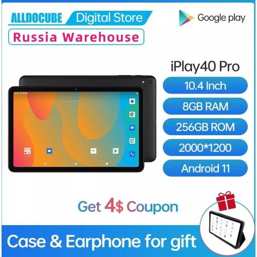 ALLDOCUBE iPlay 40 Pro Android 11 Tablet 10.4 inch Octa Core 8GB RAM 256GB ROM Tablets PC 4G lte 2K Fullview Screen LCD iPlay40