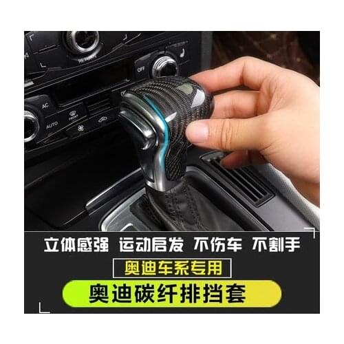 Fit for AUDI A6L A5 Q5 A4L A7 A3 Q7 Carbon fiber head gear Shift knob gear knob