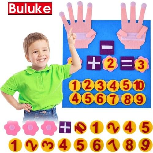 Handmade Felt Finger Numbers Toy Children Early Educational Toys Novelty Fingers Numbers Counting Kids Math Teaching Toys