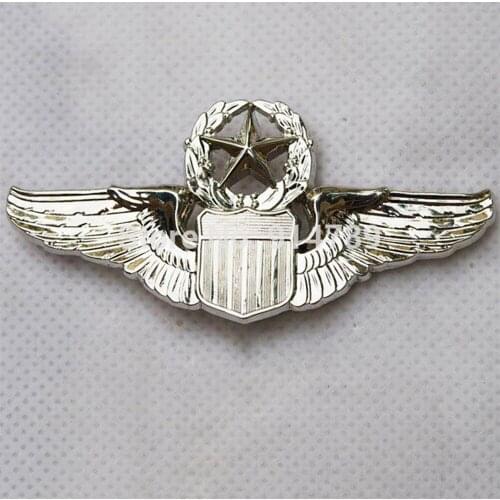 U.S. AIR FORCE USAF MILITARY COMMAND PILOT METAL WINGS BADGE PIN BROOCH