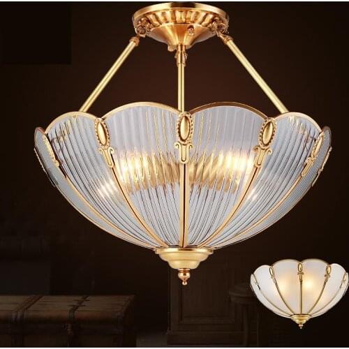 LED Copper Wedding ceiling fixtures glass pendant Lights for Dining Room Bar art deco Light bedroom home garden kitchen Lighting