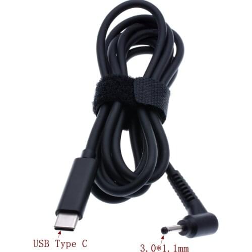 Type C to dc 3.0x1.1 3.0*1.1mm Male Plug Converter USB C PD Charging Cable Cord for Acer Aspire 19V Laptop Power Adapter 1.5m 5f