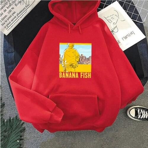 Manga Cartoon Banana Fish Men / Women Hoodie Sweatshirt Printing Pullovers Long Sleeve Tracksuits Harajuku Hight Quality Clothes