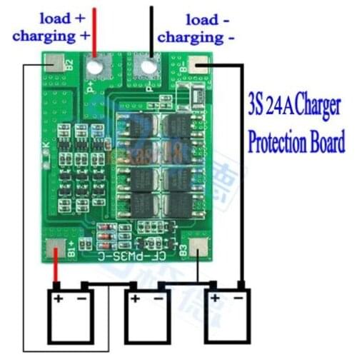 3S 24A Li-ion Lithium Battery 3.7V 18650 Charger batteries Protection Board