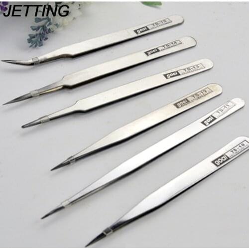 1Pcs Beauty Tool Make Up Tweezers Eyebrow Tweezers Excellent Quality Stainless Steel Industrial Anti-static Tweezers