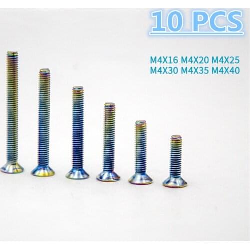 10 PCS metal scooter faraing hexagon bolts screws M4 moto bolt nut for honda suzuki yamaha vespa piaggio motorcycle screw 4MM