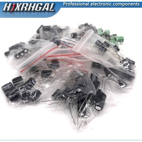 12valuesX10pcs=120pcs 0.22UF-470UF Aluminum electrolytic capacitor component diy assortment kit new and original hjxrhgal
