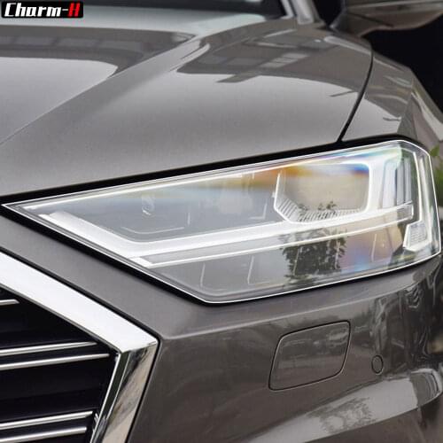 2 Pcs Car Headlight Protective Film Protection Transparent TPU Decal Sticker for Audi A8 S8 D4 4H D5 4N 2014-On Accessories