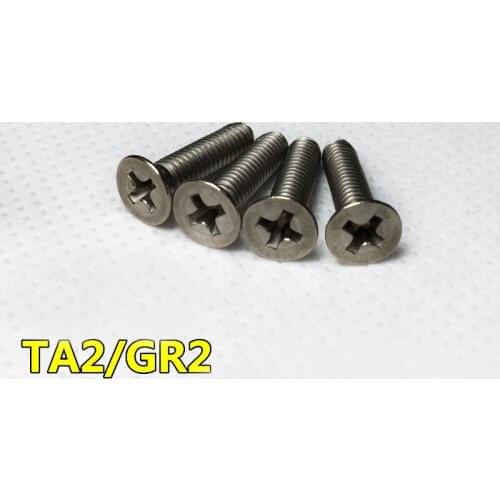 3Pcs M1.4*(2/3/4/5/6/8/10mm Length) Titanium Screw Phillips Countersunk Head Bolt DIN965 PHIL Screws