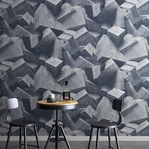 3D Non-woven Curve Stripe Wallpaper Roll Home Decor Living Room Bedroom Wall Coverings Silver Brick Luxury Wall Paper