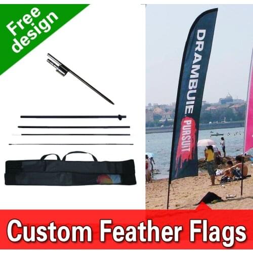 Free Design Free Shipping Double Sided In-ground Spike Competitive Advertising Banners Sails Coffee Flags Banners Blade Banners