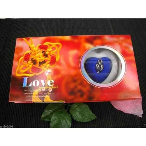 Free shipping Chinese Knot Box DIY gift Love Wish Pearl Necklace Oyster Drop Pendant Necklace