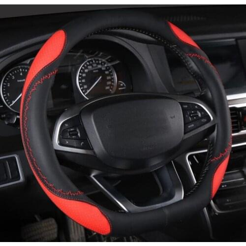 Car Steering Wheel Cover 38CM/15" 7 Colors Universal Steering Wheel Protector Anti-Slip Breathable Four Seasons O / D Shape