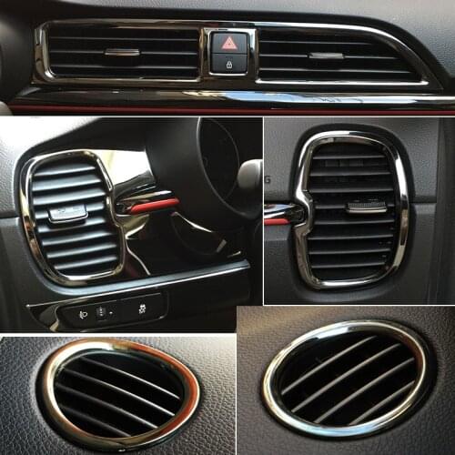For Kia Rio K2 Kx Cross X Line 2017 2018 2019 2020 Car Dashboard Vent Stainless Steel Trim Outlet Frame Accessories