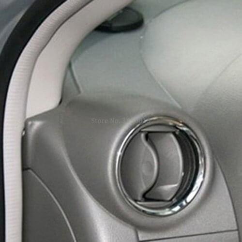 For Nissan Versa Sedan 2012-2015 Chrome Air Condition Vent Outlet Cover Trim Decoration Frame Interior Accessories Car Styling