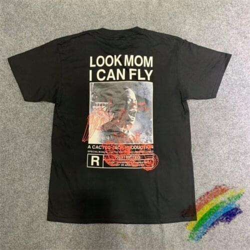 2020ss Travis Scott Look Mom i Can Fly Custom Astroworld T-shirt Men Women Tees