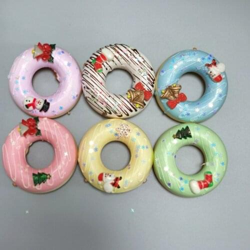 Artificial Dount Simulation Bread Christmas Home Decoration 6PCS Kids Teaching Aids Kicthen Ornamets