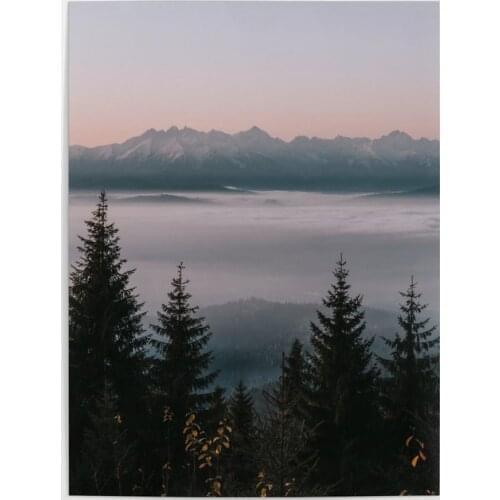HD Printed Faraway Mountains Canvas Painting Wall Art Forest Nature Pictures Home Decor Bedroom Modular Scenery Poster No Frame