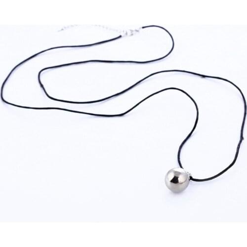 Harmony Ball Necklace Brilliant Pregnancy Vintage Chime Bola Pendant 40" Long Chain Necklace for Mother Jewelry