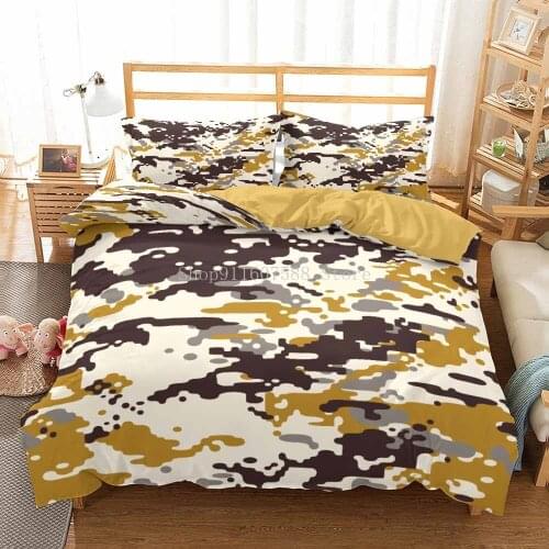 3D Camouflage Print Bedding Set Quilt Bedspread Duvet Cover (Twin Full Queen King Size) Quilt Cover Bedclothes For Home Decor