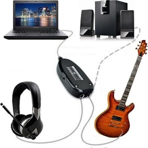 Hot Guitar Cable Audio USB Link Interface Adapter For MAC/PC Music Recording Accessories For Guitarra Playersve
