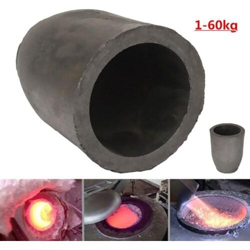 1-5kg Foundry Clay Graphite Crucibles Black Cup Furnace Torch Melting Casting Refining Gold Silver Copper Brass Aluminum