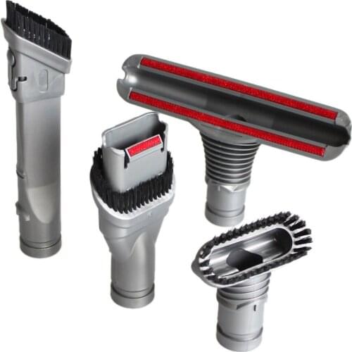 4 Pieces Gray Nozzle Brush for Vacuum Cleaner Accessories Multi-Purpose Suction Head Hoover Tool for Dyson DC16 DC24 DC30 DC31