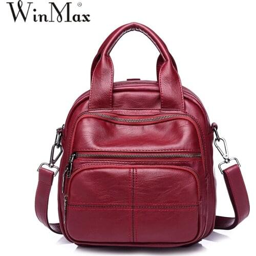 Spring New design Teenager Girls School Bag Women Backpack Travel Bag Large Capacity Can be Portable Female Black handlebag