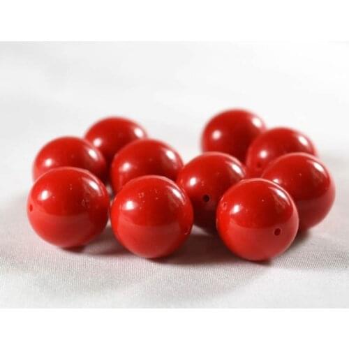 Wholesale 6.8.10.12.14mm Red Gumball Bubblegum Acrylic Solid Loose DIY Beads for Necklace Jewelry Making AC-11