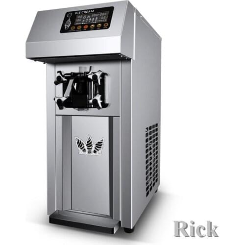 Full Stainless Steel Silver Table top Mini Soft Ice Cream Maker Vending Machine 1 Flavor with Big Capacity and Low Noise