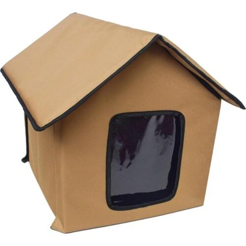 Oxford Cloth Pet Teepee Dog(Puppy) & Cat Bed - Portable Pet Tents & Houses for Dog(Puppy) & Cat